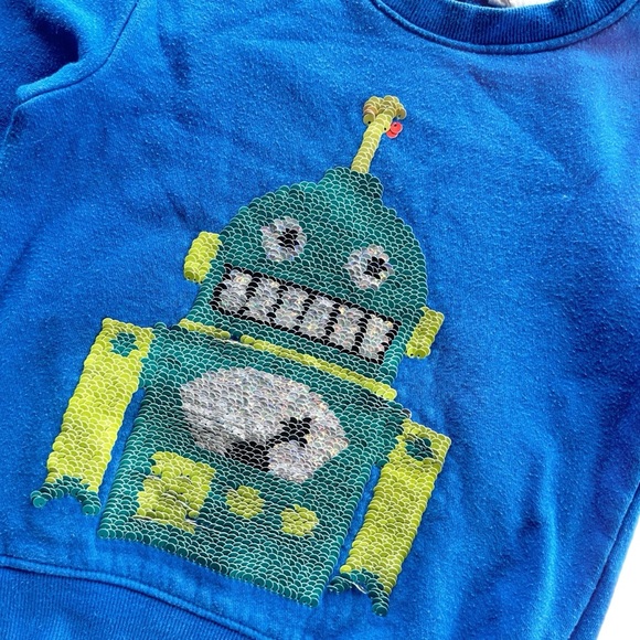 H&M Boys Flip Sequin Robot Crewneck Sweatshirt 4T - Picture 2 of 7